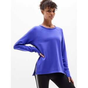 NWT Athleta Coaster Luxe Recover Sweatshirt Borealis Blue High-Lo Tunic Sz M